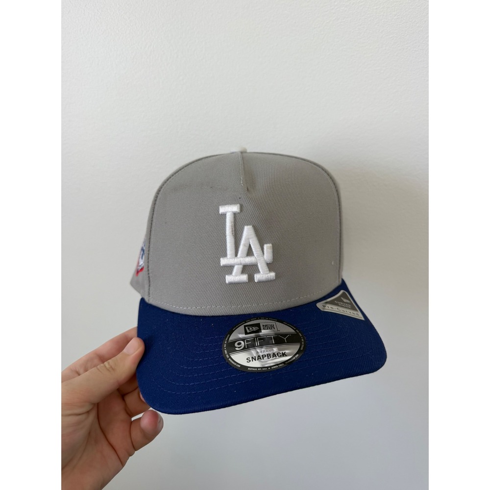 Shoe Palace Exclusive Los Angeles Dodgers Stadium Patch 950AF Snapback Hat Gray - Picture 2 of 7